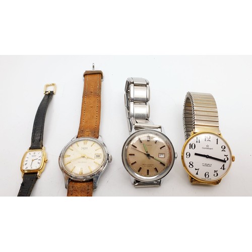 467 - Three vintage gentlemen's wrist watches including Cortebert and a ladies wrist watch. UK shipping £1... 