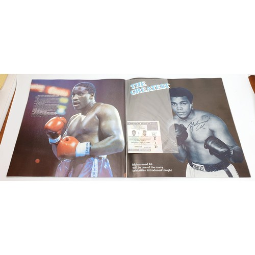 471 - A Witherspoon v Bruno boxing souvenir programme with ticket, the page with a photograph of Mohammed ... 