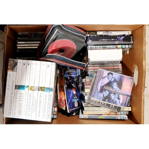 479 - Two boxes of vinyl LPs, CDs and DVDs. No shipping. Arrange collection or your own packer and shipper... 