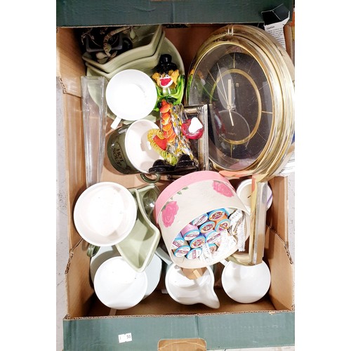 480 - A box including ceramics and bric-a-brac. No shipping. Arrange collection or your own packer and shi... 