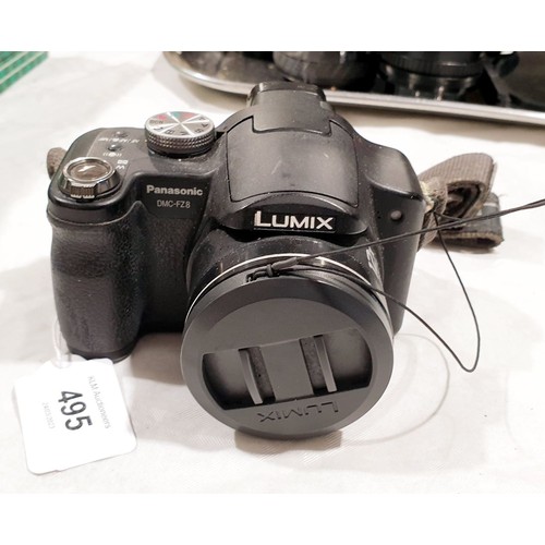 495 - A Panasonic Lumix DMC-FZ8 camera. UK shipping £14.