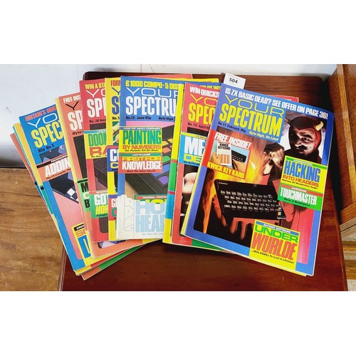 504 - A selection of 1980s Your Spectrum magazine. UK shipping £14.