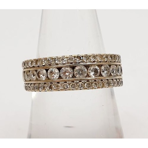 24 - A hallmarked 18ct white gold ring set with 1ct of diamonds, gross weight 4.4g, size K/L. UK shipping... 