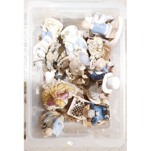 108 - A box of ornaments. No shipping. Arrange collection or your own packer and shipper, please. Electric... 