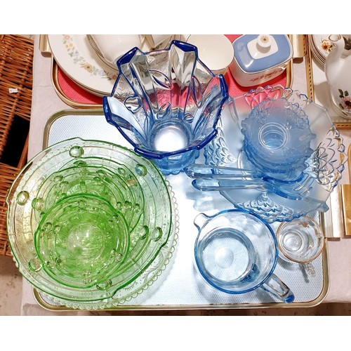 117 - A selection of coloured glassware. No shipping.  Arrange collection or your own packer and shipper, ... 