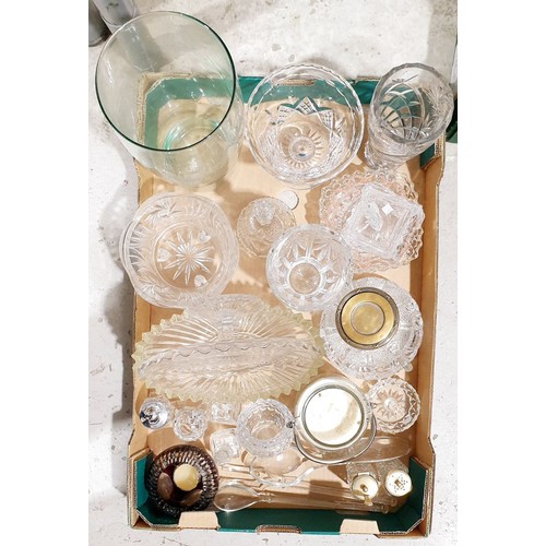 140 - Two boxes of glassware including cut. No shipping. Arrange collection or your own packer and shipper... 