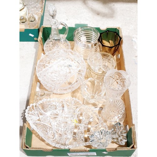 140 - Two boxes of glassware including cut. No shipping. Arrange collection or your own packer and shipper... 