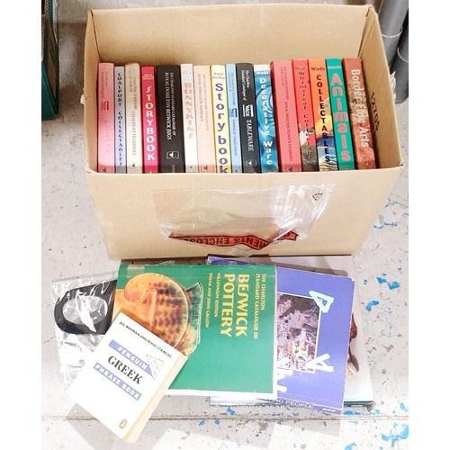 179 - A box of pottery and reference books. No shipping. Arrange collection or your own packer and shipper... 