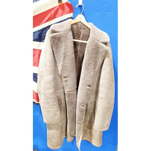 263 - A sheepskin coat XL. UK shipping £14.