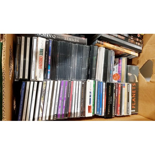 271 - Two boxes of vinyl LPs, CD and DVDs. No shipping. Arrange collection or your own packer and shipper,... 