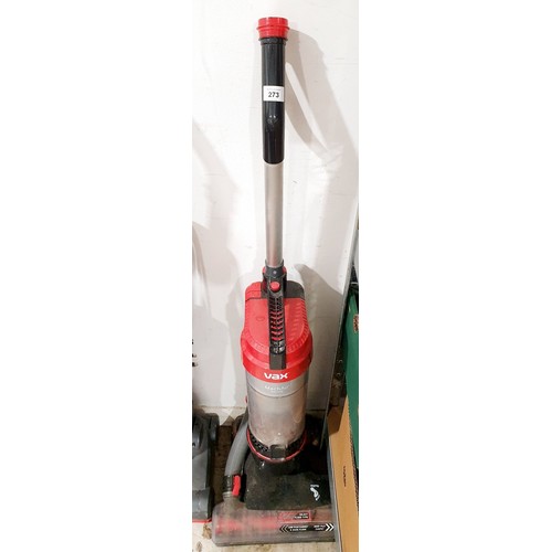 273 - A Vax vacuum cleaner. No shipping. Arrange collection or your own packer and shipper, please. Electr... 