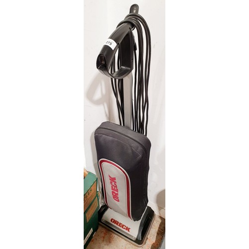 275 - An Oreck vacuum cleaner. No shipping. Arrange collection or your own packer and shipper, please. Ele... 