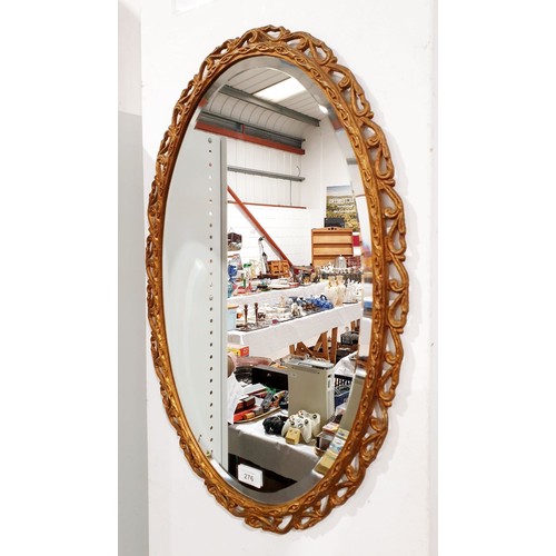 276 - A gilt framed mirror, length 26