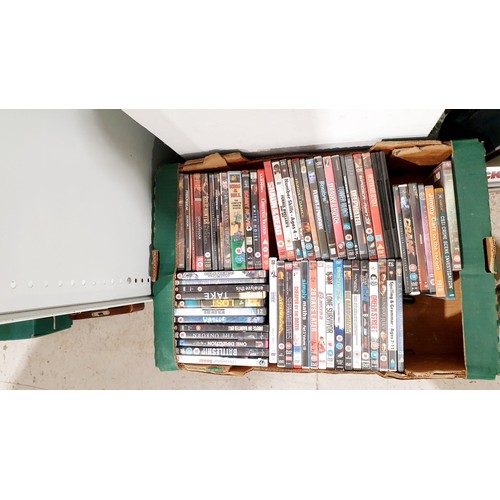 277 - Three boxes of DVDs. No shipping. Arrange collection or your own packer and shipper, please. Electri... 