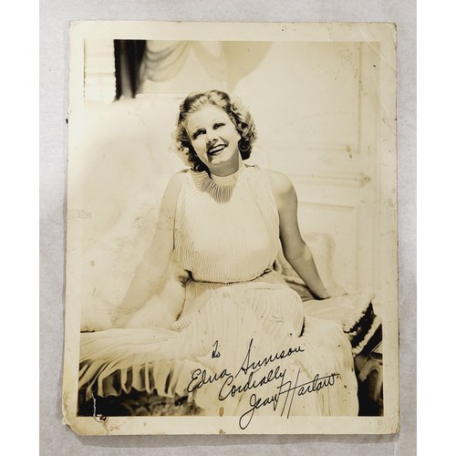 529 - Vintage film star photographs with autographs including Jean Harlow, royal memorabilia and military ... 