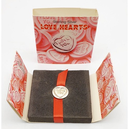 2 - A boxed hallmarked silver Love Heart. UK shipping £14.