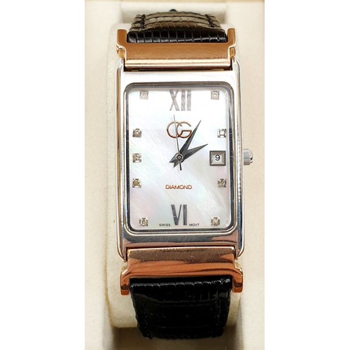 72 - A boxed hallmarked silver cased Clogau ladies quartz wrist watch, working order. UK shipping £14.