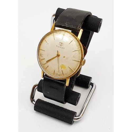 77 - A vintage gentleman's automatic Tissot wrist watch, working order. UK shipping £14.