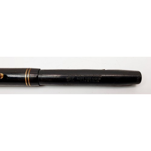 82 - A vintage Mabie Todd Blackbird fountain pen, a vintage Parker fountain pen and a vintage Sheaffer fo... 