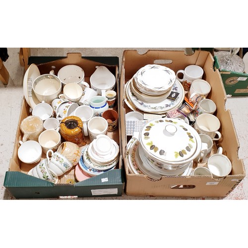 127 - Two boxes of ceramics inc Royal Doulton. No shipping. Arrange collection or your own packer and ship... 