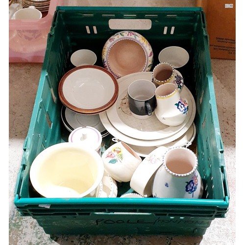 106 - A box of Poole Pottery ceramics. No shipping. Arrange collection or your own packer and shipper, ple... 