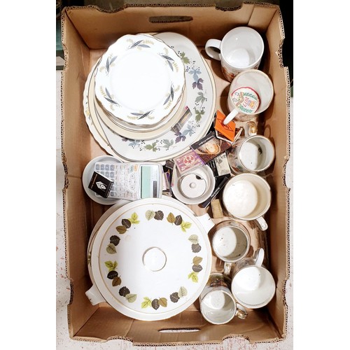 127 - Two boxes of ceramics inc Royal Doulton. No shipping. Arrange collection or your own packer and ship... 