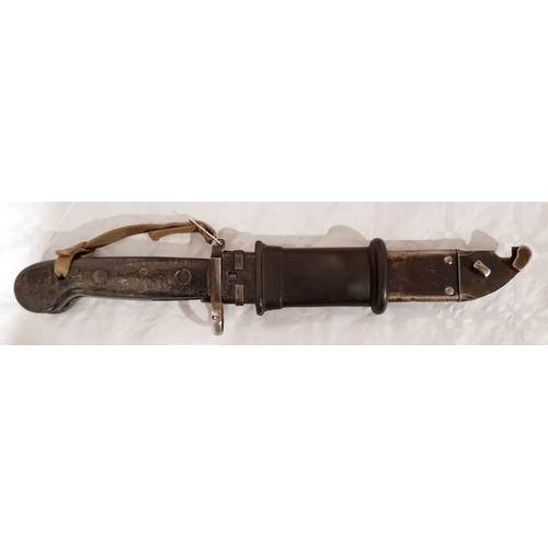 144 - A bayonet with sheath, overall length 13