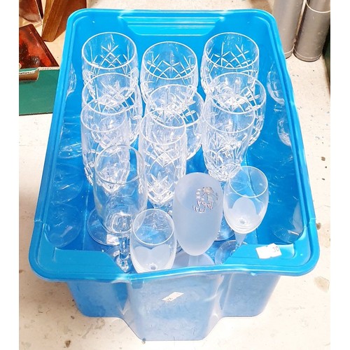 174 - Crystal glasses and other glasses. No shipping.  No shipping. Arrange collection or your own packer ... 