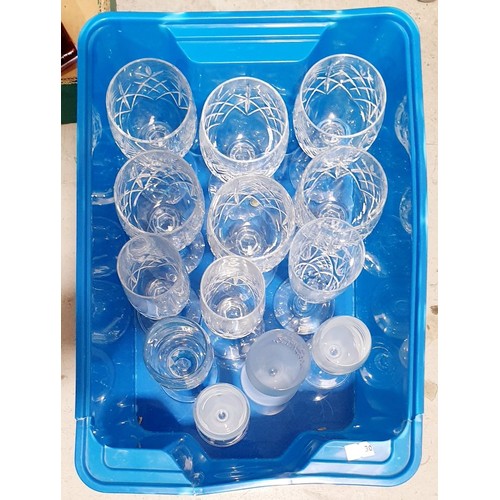 174 - Crystal glasses and other glasses. No shipping.  No shipping. Arrange collection or your own packer ... 