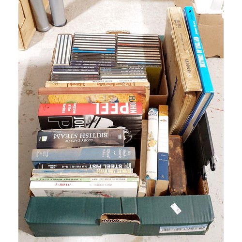 183 - A selection of books and CDs including an 1839 German Bible. No shipping. Arrange collection or your... 