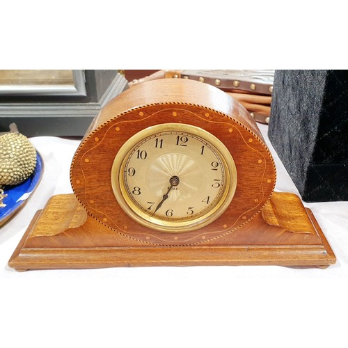 199 - An early 20th century mantel clock, A/F, length 11