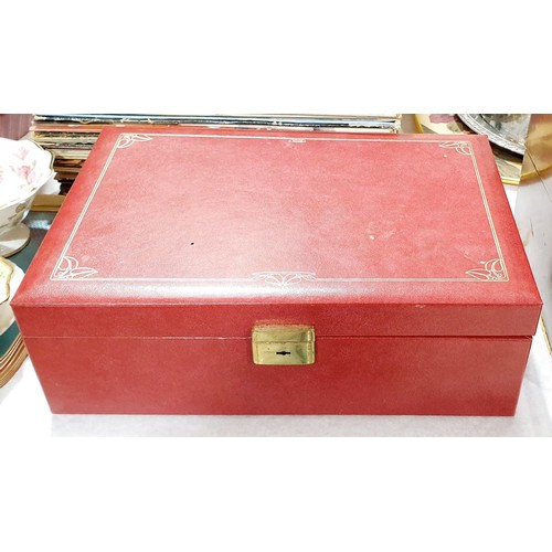 238 - A jewellery box and contents including two lady's DKNY wrist watches. UK shipping £14.