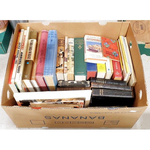 223 - A box of books including Bibles. No shipping. Arrange collection or your own packer and shipper, ple... 