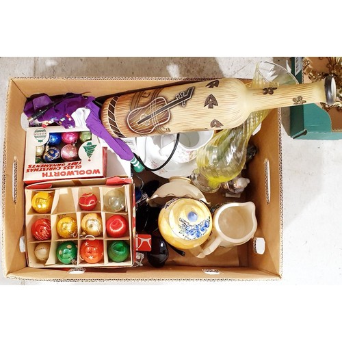 221 - A box including vintage Christmas decorations. No shipping. Arrange collection or your own packer an... 