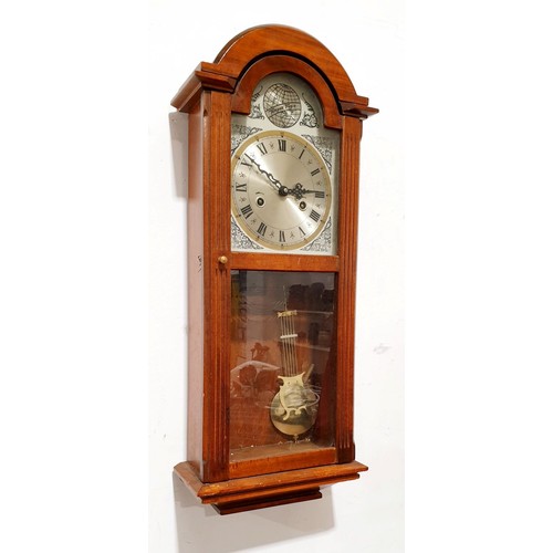 277 - A vintage wall clock, length 28