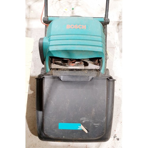 248 - A Bosch 32F lawn mower. No shipping. Arrange collection or your own packer and shipper, please. Elec... 