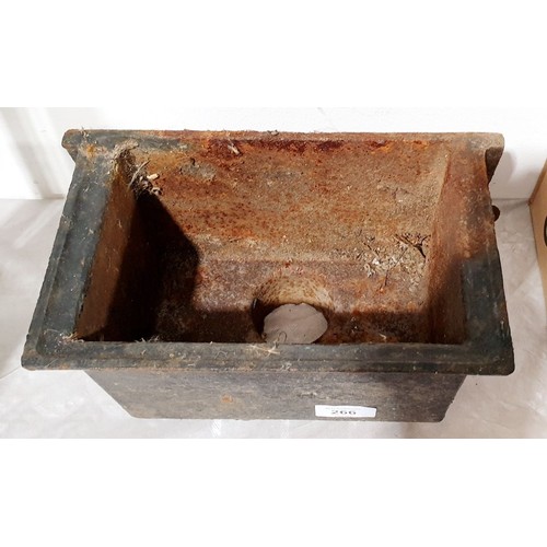 266 - An antique cast iron rain hopper, width 10.5