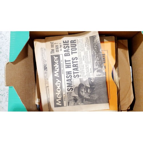 297 - Two boxes of Jazz 78s and Practical Wireless magazine. No shipping. Arrange collection or your own p... 