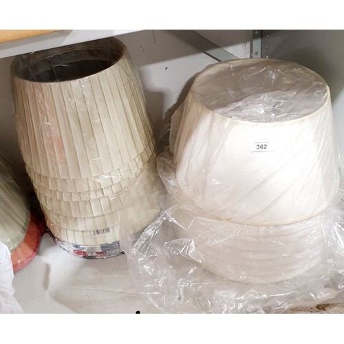 362 - Two lots of lampshades. No shipping. Arrange collection or your own packer and shipper, please. Elec... 