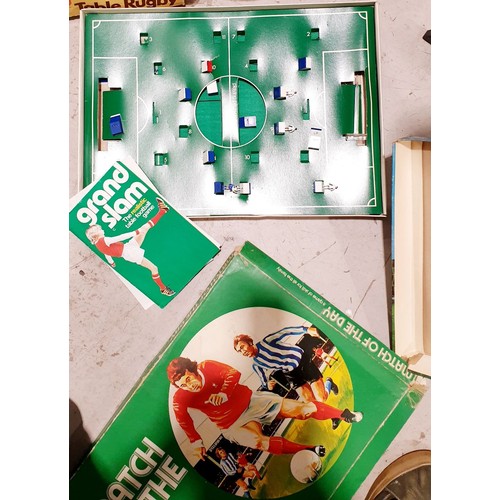 383 - Vintage Subbuteo rugby and cricket, other football games. No shipping. Arrange collection or your ow... 