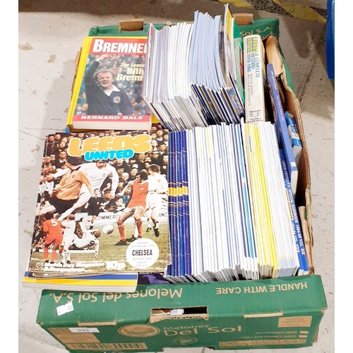 393 - A box of Leeds United programmes. No shipping. Arrange collection or your own packer and shipper, pl... 