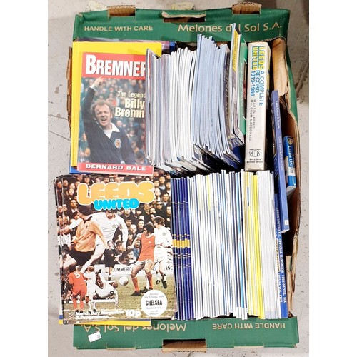 393 - A box of Leeds United programmes. No shipping. Arrange collection or your own packer and shipper, pl... 