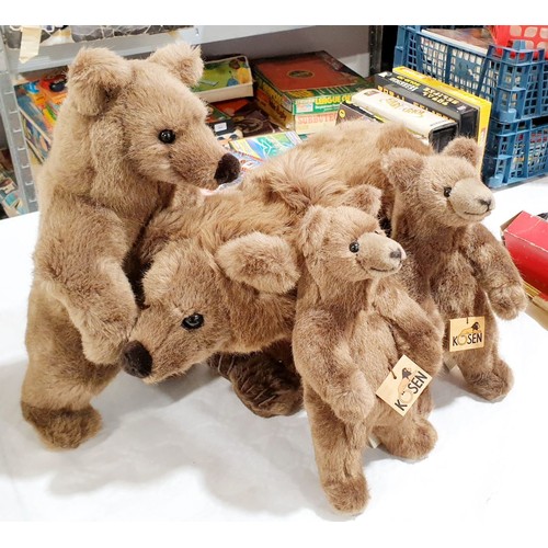 402 - Four Kosen plush bears, the tallest 15