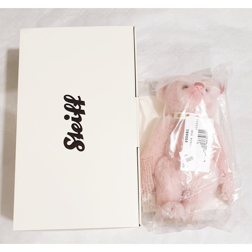 407 - A boxed and sealed Steiff limited edition Pink Alpaca Bear, 663031 length 10.5