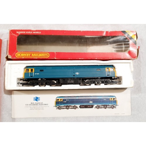 428 - A boxed Hornby 00 gauge B.R. Class 47 CO-CO Diesel Electric engine. UK shipping £14.