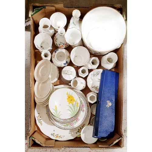 85 - A box of Aynsley ceramics. No shipping. Arrange collection or your own packer and shipper, please. E... 