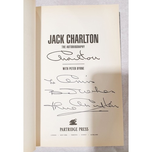 93 - Charlton, Jack, The Autobiography, first edition, inscription and signed by the author, Transworld P... 