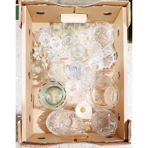 119 - A box of cut and other glassware. No shipping. Arrange collection or your own packer and shipper, pl... 