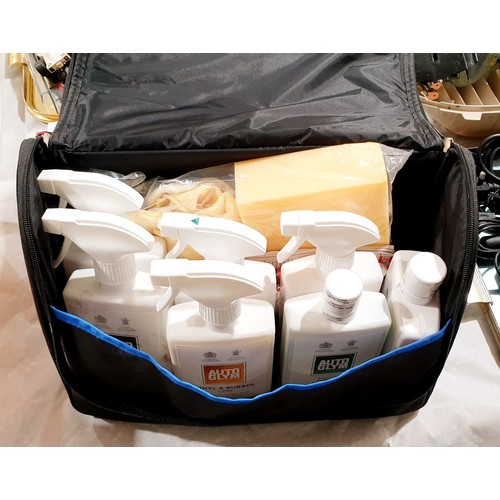 A new pack of Autoglym car cleaning products in a Volkswagen branded