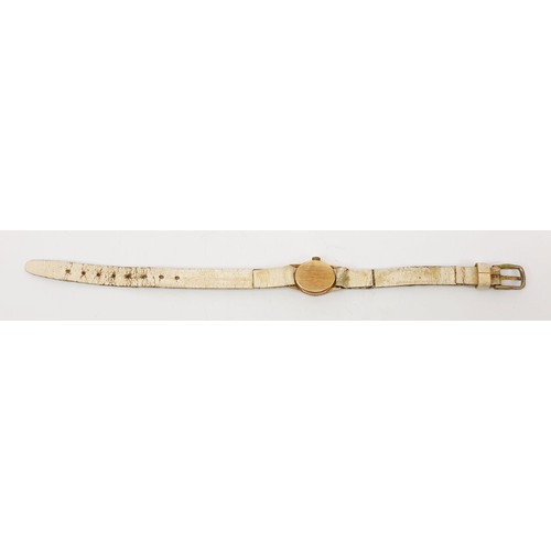 2 - A 9ct gold cased ladies wrist watch. UK shipping £14.